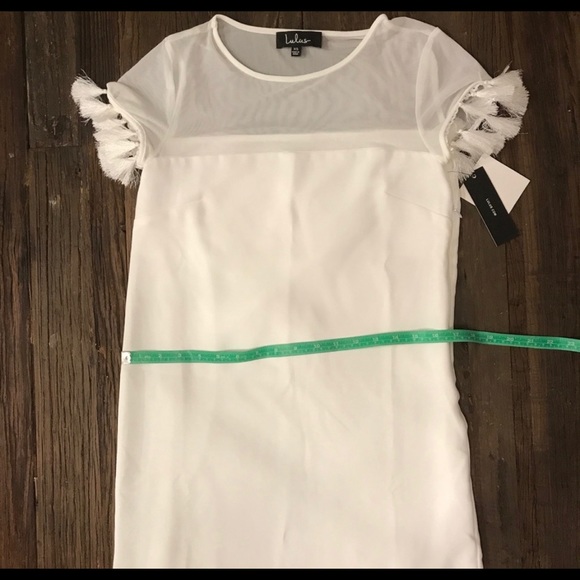 Lulu’s Iced Latte Dress in White with Tassels - Picture 6 of 8